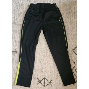 FILA Athletic Joggers Pants Men's Size S Black‎ & Green Elastic Waist